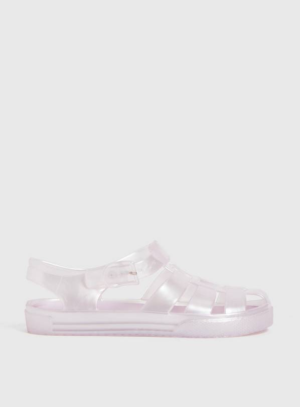 Lilac Pearlescent Jelly Sandals - 10 Infant